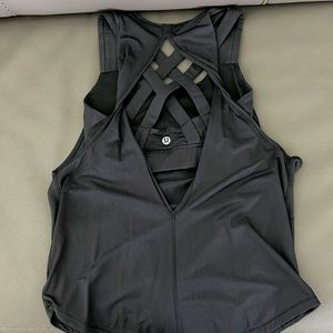 Lululemon strappy tank black size 2 light weight tank. NWOT